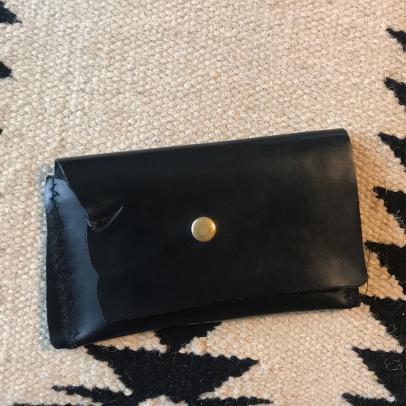 Handmade Black leather passport holder - Picture 7 of 7